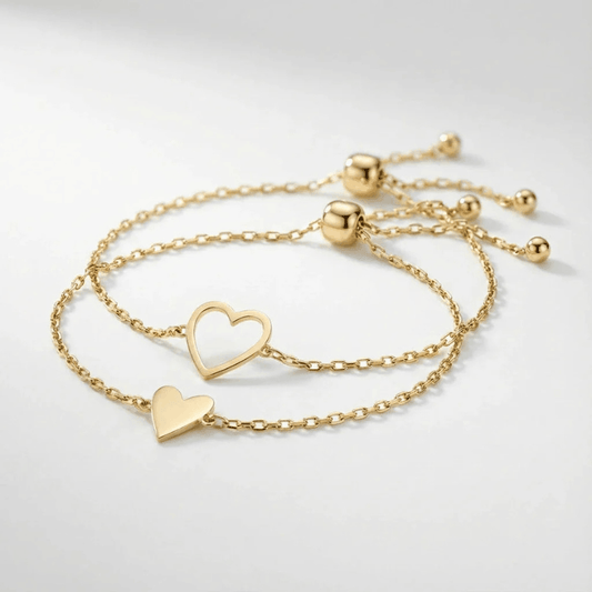 Auréa - Pulsera de corazones a juego