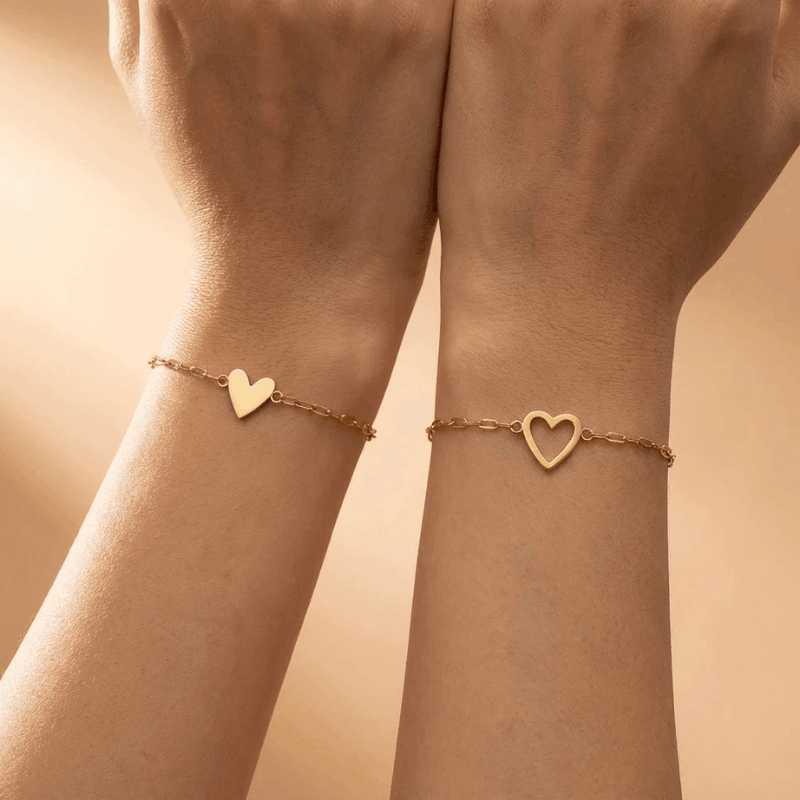 Auréa - Pulsera de corazones a juego